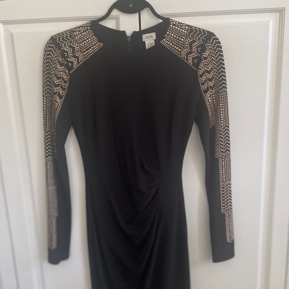 Cache black midi dress with studded detail size 0 - Picture 1 of 6